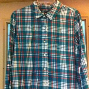 The North Face Green Plaid Women's Top❤️